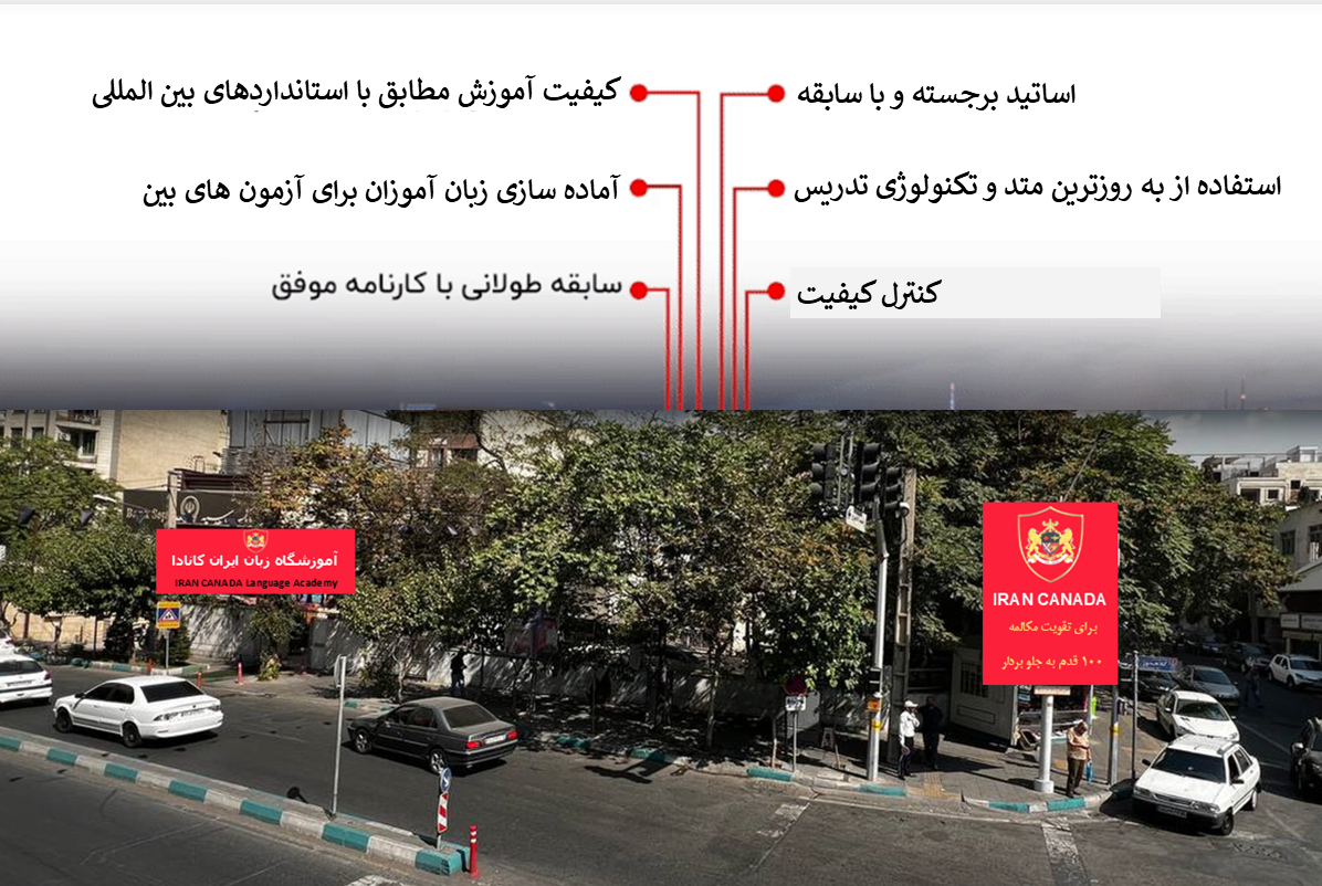 آدرس آموزشگاه زبان ایران کانادا خیابان دولت