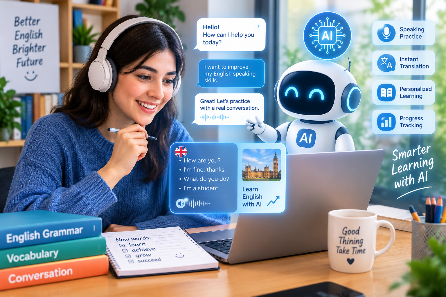یادگیری زبان انگلیسی با هوش مصنوعی AI